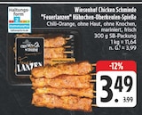 Feuerlanzen Hähnchen-Oberkeulen-Spieße Angebote von Wiesenhof Chicken Schmiede bei EDEKA Erlangen für 3,49 €