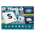 Jeu classique Mattel Scrabble 2 En 1 Avec Plateau Réversible dans le catalogue Fnac