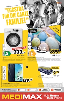 Waschmaschine im aktuellen MEDIMAX Prospekt (Oranienburg) Waschmaschine im MEDIMAX Prospekt "EGGSTRA FĂśR DIE GANZE FAMILIE!" mit 8 Seiten (Oranienburg)