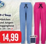 Mädchen und Jungen-Jogginghose Angebote von P+E Brown by Stolz bei Kaufhaus Stolz Neumünster für 14,99 €