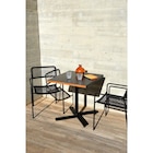 Promo Table fixe en acier et insert bois 70x70cm Shanghai ARCANE à 129,00 € dans le catalogue LEROY MERLIN à Langueux