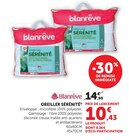 Oreiller Sérénité - Blanrêve en promo à 10,43 € chez Hyper U Oreiller Sérénité - Blanrêve dans le catalogue Hyper U