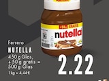 Nutella im Angebot bei E center in Gelsenkirchen Nutella Angebote von Ferrero bei E center Gelsenkirchen für 2,22 €