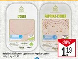 Aufschnitt Lyoner oder Paprika-Lyoner Angebote von Hofglück bei Marktkauf Böblingen für 1,19 €