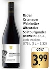 Affentaler Spätburgunder Rotwein bei EDEKA im Stuttgart Prospekt für 3,99 €