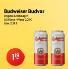 Original Czech Lager Angebote von Budweiser Budvar bei Getränke Hoffmann Moers für 1,19 €