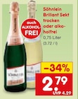 Brillant Sekt trocken oder alko- holfrei Angebote von Söhnlein bei Netto Marken-Discount Bad Kreuznach für 2,79 €