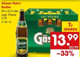 Natur Radler Angebote von Gösser bei Netto Marken-Discount Passau für 13,99 €