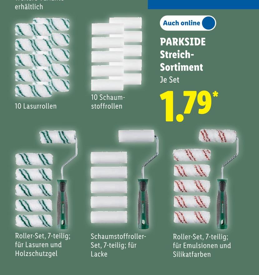 Streich-Sortiment 10 Lasurrollen