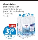Mineralwasser Angebote von Gerolsteiner bei V-Markt Regensburg für 3,99 €