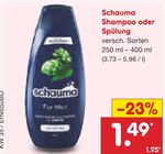 Shampoo oder Spülung Angebote von Schauma bei Netto Marken-Discount Friedrichshafen für 1,49 €