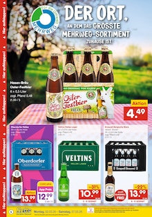 Bier im Netto Marken-Discount Prospekt "DER ORT, AN DEM DU IMMER AUSGEZEICHNETE PREISE FINDEST." mit 6 Seiten (Erftstadt)