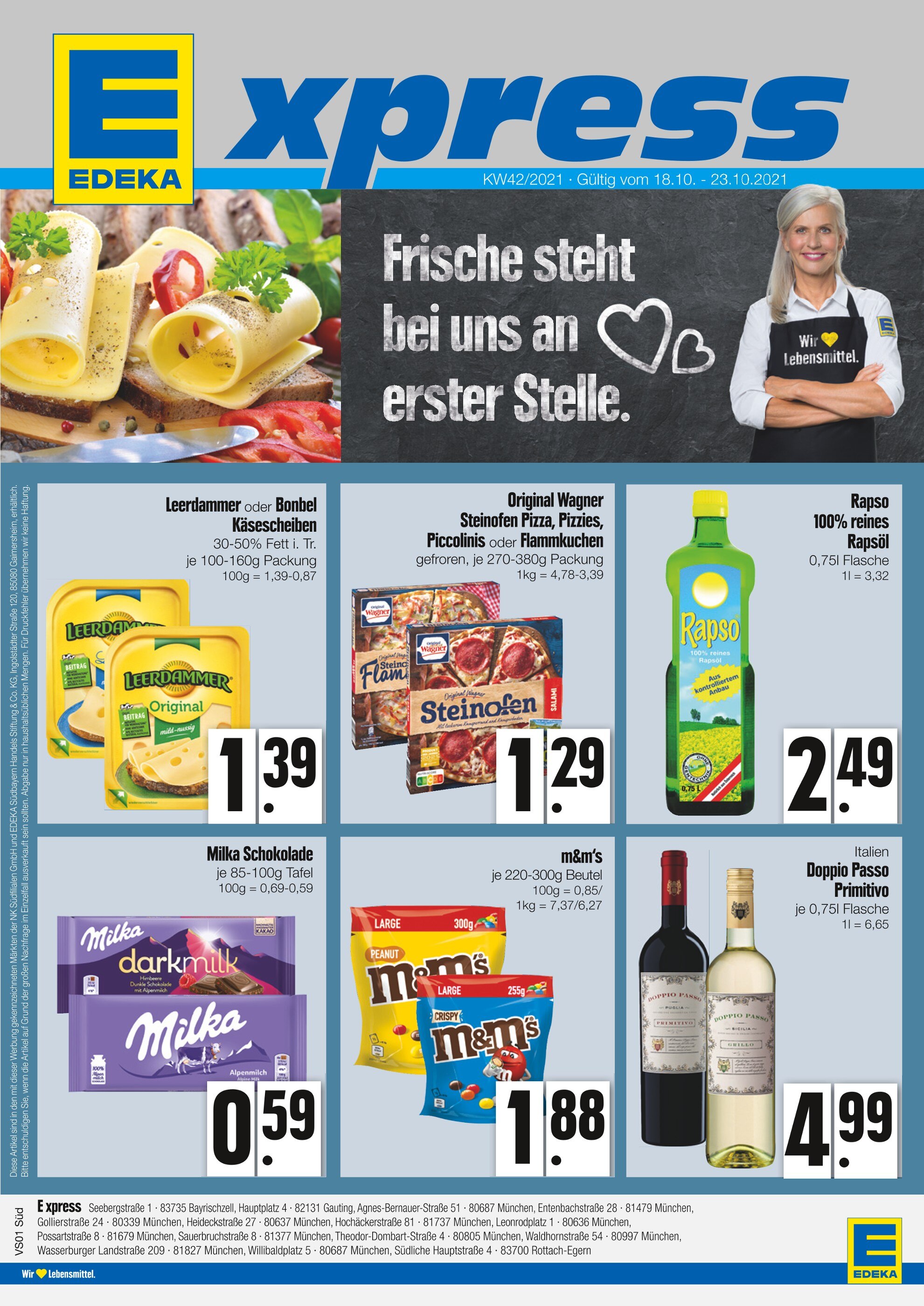 EDEKA Prospekt für Bruck mit 4 Seiten EDEKA Prospekt für Bruck: "Frische steht bei uns an erster Stelle", 4 Seiten, 18.10.2021 - 23.10.2021