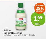 Bio-Kaffeesahne im tegut Prospekt Bio-Kaffeesahne von Saliter im aktuellen tegut Prospekt für 1,49 €