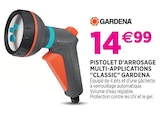 Pistolet d'arrosage multi-applications 'Classic' GARDENA - GARDENA en promo chez Delbard Bourges à 14,99 €
