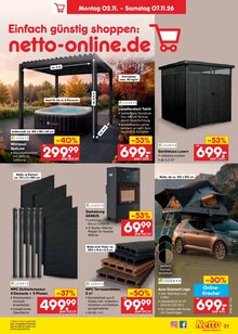 Terrassenüberdachung im aktuellen Netto Marken-Discount Prospekt (Leipzig) Terrassenüberdachung im Netto Marken-Discount Prospekt "Aktuelle Angebote" mit 74 Seiten (Leipzig)