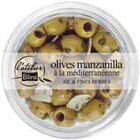 OLIVES MANZANILLA À LA MÉDITERRANÉENNE - L'ATELIER BLINI en promo chez Intermarché OLIVES MANZANILLA À LA MÉDITERRANÉENNE - L'ATELIER BLINI dans le catalogue Intermarché