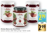 Naturrein Konfitüre Garten Erdbeeren Angebote von D'arbo bei E center Waiblingen für 2,79 €