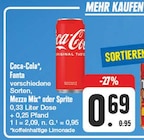 Coca-Cola, Fanta, Mezzo Mix* oder Sprite Angebote von Coca-Cola bei EDEKA Leipzig für 0,69 €