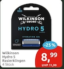 Hydro 5 Rasierklingen von Wilkinson Sword für 8,99 € bei budni im Angebot Hydro 5 Rasierklingen von Wilkinson Sword im aktuellen budni Prospekt