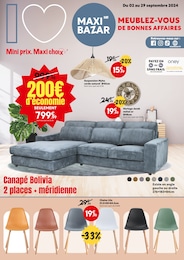 Prospectus Maxi Bazar, "Meublez-vous de bonnes affaires",  pages, 02/09/2024 - 29/09/2024