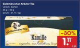 Kräuter-Tee Kamille im Angebot bei Netto Marken-Discount in Rostock Kräuter-Tee Kamille Angebote von Goldmännchen bei Netto Marken-Discount Rostock für 1,11 €