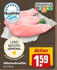 Hähnchenbrustfilet im REWE Prospekt Hähnchenbrustfilet von Land Bauern Hähnchen im aktuellen REWE Prospekt für 1,59 €