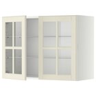 Wandschrank mit Böden/2 Glastüren weiß/Bodbyn elfenbeinweiß 80x60 cm von METOD im aktuellen IKEA Prospekt für 218,00 €