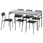 Tisch und 6 Stühle grau grau/schwarz Angebote von GRÅSALA / ADDE bei IKEA Monheim für 159,99 €