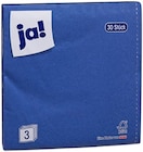 Servietten 30er blau Angebote von ja! bei REWE Bielefeld für 0,85 €