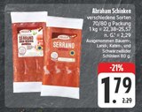 Schinken Serrano im Angebot bei EDEKA in Erlangen Schinken Serrano Angebote von Abraham bei EDEKA Erlangen für 1,79 €