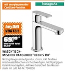 Waschtisch-Mischer Hangrohe "Rebris 110" von Hansgrohe im aktuellen OBI Prospekt