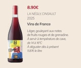 Cinsault 2025 - LA NÉGLY - Monoprix Forum Des Halles Cinsault 2025 - LA NÉGLY à 8,90 € dans le catalogue Monoprix Forum Des Halles