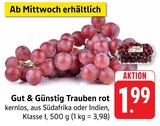 Trauben rot Angebote von Gut & Günstig bei EDEKA Ulm für 1,99 €