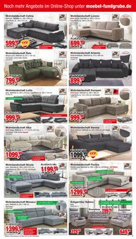 Sofa im aktuellen Die Möbelfundgrube Prospekt (Mainz) Sofa im Die Möbelfundgrube Prospekt "SSV" mit 20 Seiten (Mainz)