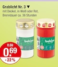 Grablicht Nr. 3 im V-Markt Prospekt Grablicht Nr. 3 von bolsius im aktuellen V-Markt Prospekt für 0,69 €