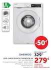 Lave-linge frontal 8 kg - Daewoo - Hyper U à Vidauban Lave-linge frontal 8 kg - Daewoo en promo chez Hyper U Vidauban à 279,00 €