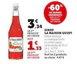 Sirop - LA MAISON GUIOT dans le catalogue U Express