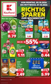 Kaufland Supermarkt Prospekt der aktuellen Woche mit 80 Seiten, gültig von 05.10.2026 bis 07.10.2026, in Wartenberg und Umgebung Aktueller Kaufland Supermarkt Prospekt in Wartenberg und Umgebung, "Hier bin ich richtig" mit 80 Seiten, 05.10.2026 - 07.10.2026