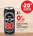 Bière blonde forte 8° - Saint-Omer en promo chez Super U Bière blonde forte 8° - Saint-Omer dans le catalogue Super U