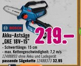 Aktuelle Pflege Angebote bei Hornbach in Leipzig Aktuelles Akku-Astsäge „GKE 18V-15“ Angebot bei Hornbach in Leipzig ab 219,00 €