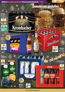 Krombacher im EDEKA Prospekt "Aktuelle Angebote" mit 8 Seiten (Krefeld)