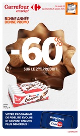 Prospectus Supermarchés Carrefour Market en cours à Montauroux et alentours, "BONNE ANNÉE BONNE PROMO", 20 pages, 14/01/2025 - 26/01/2025 Catalogue Supermarchés Carrefour Market en cours à Montauroux et alentours, "BONNE ANNÉE BONNE PROMO", 20 pages, 14/01/2025 - 26/01/2025