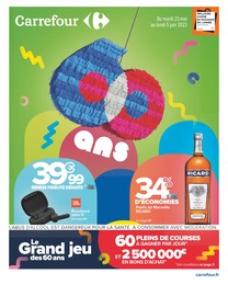 Carrefour Catalogue "60 ans", 96 pages, Houx,  23/05/2023 - 05/06/2023