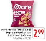 Protein Tortilla Chips Paprika ungarisch Angebote von More bei E center Heilbronn für 2,99 €