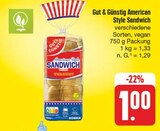 American Style Sandwich bei nah und gut im Jena Prospekt für 1,00 €