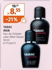 Man Eau de Toilette oder After Shave von Tabac für 8,55 € bei Müller im Angebot Man Eau de Toilette oder After Shave von Tabac im aktuellen Müller Prospekt