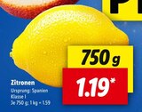 Zitronen Angebote bei Lidl Paderborn für 1,19 €