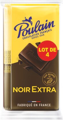 Tablette de chocolat noir extra - Intermarché à Nanterre Tablette de chocolat noir extra en promo chez Intermarché Nanterre à 3,20 €