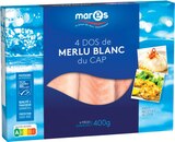 4 Dos de Merlu Blanc du Cap MSC Surgelés - MARÈS en promo chez Intermarché Super 4 Dos de Merlu Blanc du Cap MSC Surgelés - MARÈS dans le catalogue Intermarché Super